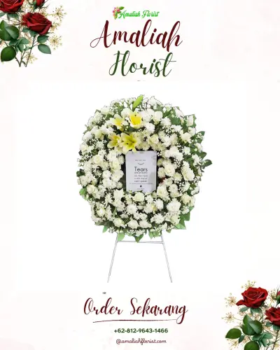 Krans Bunga Duka Cita di Cisaranten Kulon
